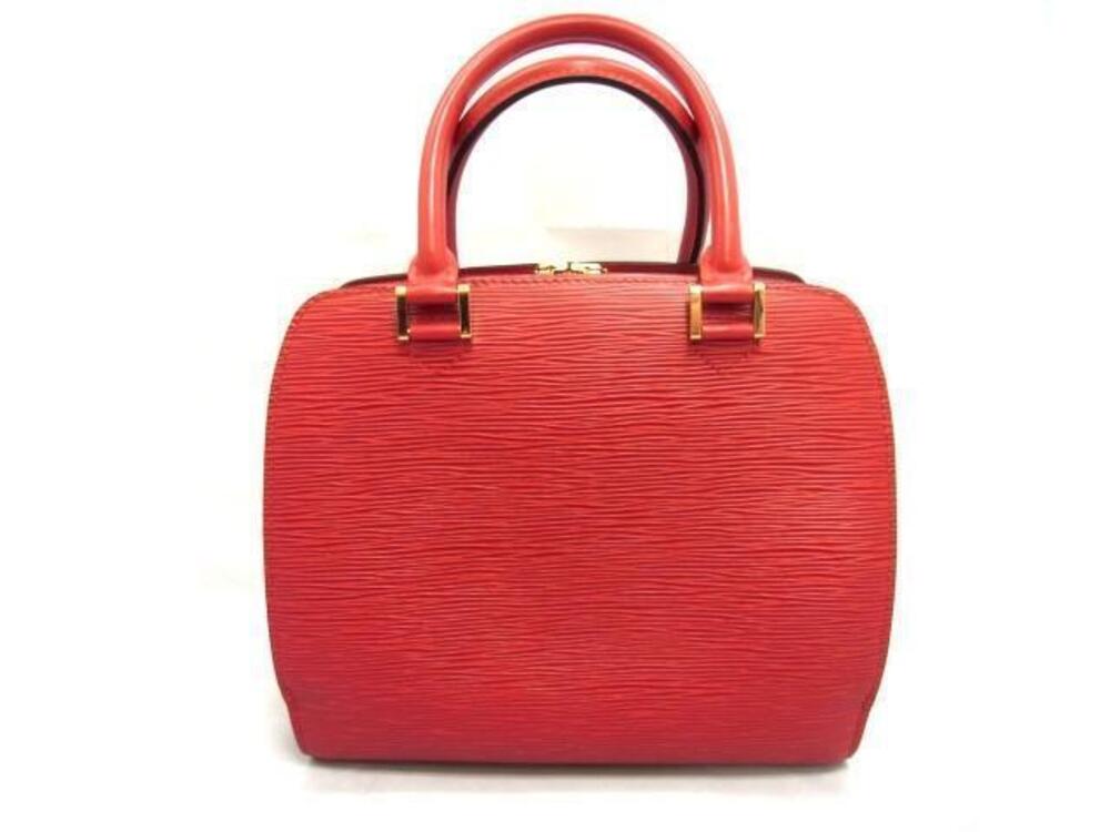 LOUIS VUITTON Pont Neuf Handbag Epi Leather Castilian Red